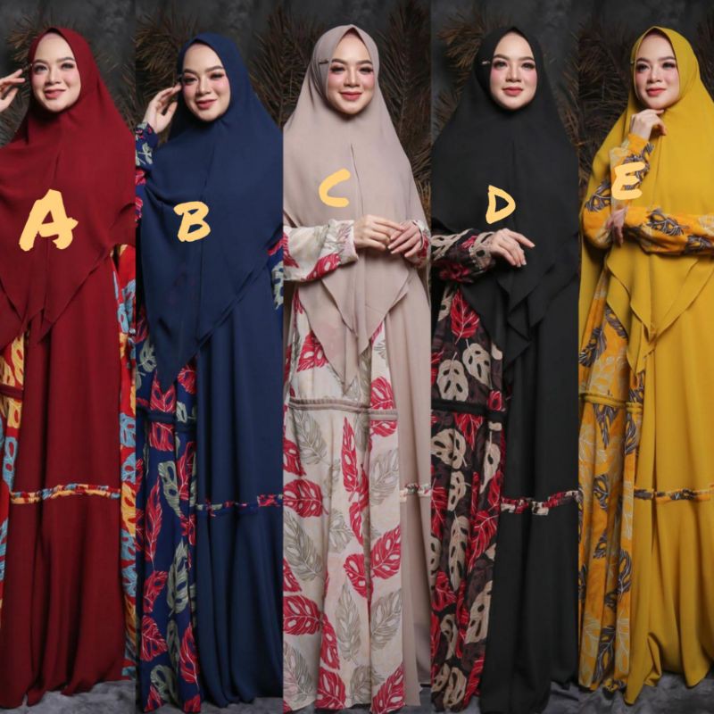GAMIS AIRA ORI BY KANAYA / GAMIS CEREUTY PRINTING / Gamis Set + Khimar Syari / GAMIS MOTIF JANDA BOL