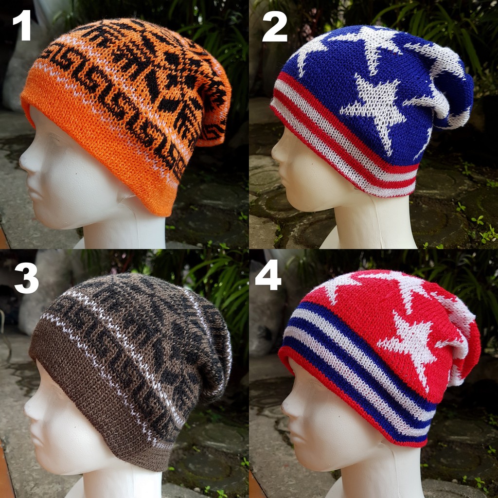 Kupluk beanie Kaos Motif all size anak Bea-kecil