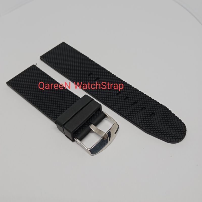 Strap Tali jam Tangan Karet 26 Tali jam tangan Silikon  26mm Hitam Tali jam Tangan karet berkulitas