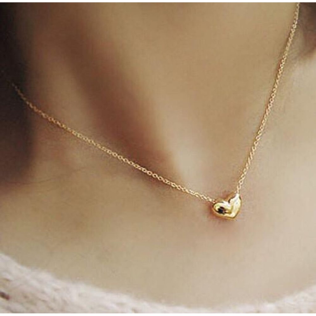 ♥TMALL88♥ Kalung Rantai Berbentuk Variasi Love / Silver &amp; Gold / Elegan