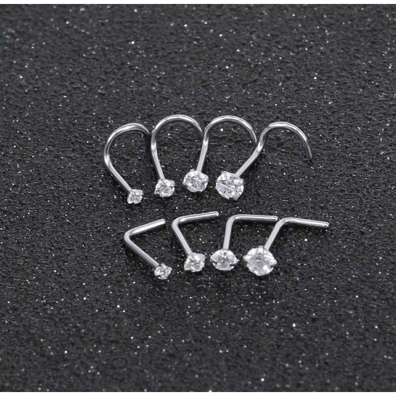 Image of ANTING HIDUNG NOSESTUD STAINLESS ZIRCON 1.5mm - 3mm #2