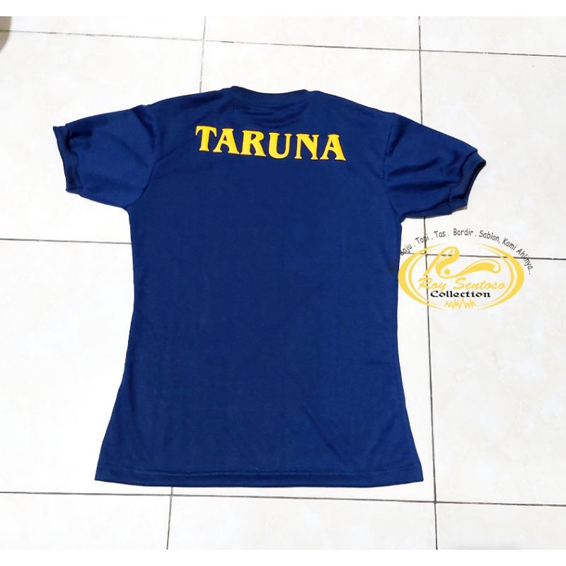 Kaos Olahraga Dalaman PDL TARUNA (Depan Polos) Warna Biru Dongker/Navy