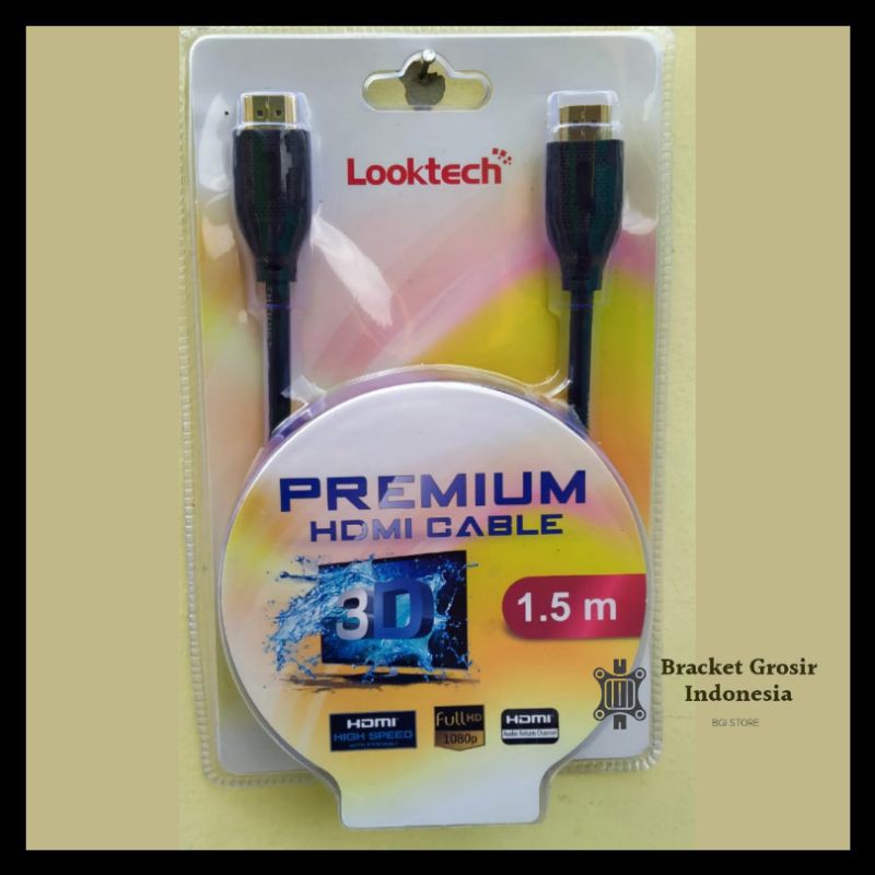 Kabel HDMI Premium Cable 1,5M gambar jernih Original Import 1080p