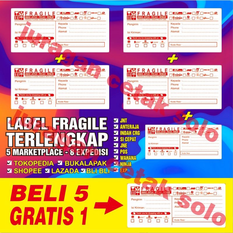 

{TERLENGKAP} ❣️ISI 100// Label Pengiriman Semua Market Place
