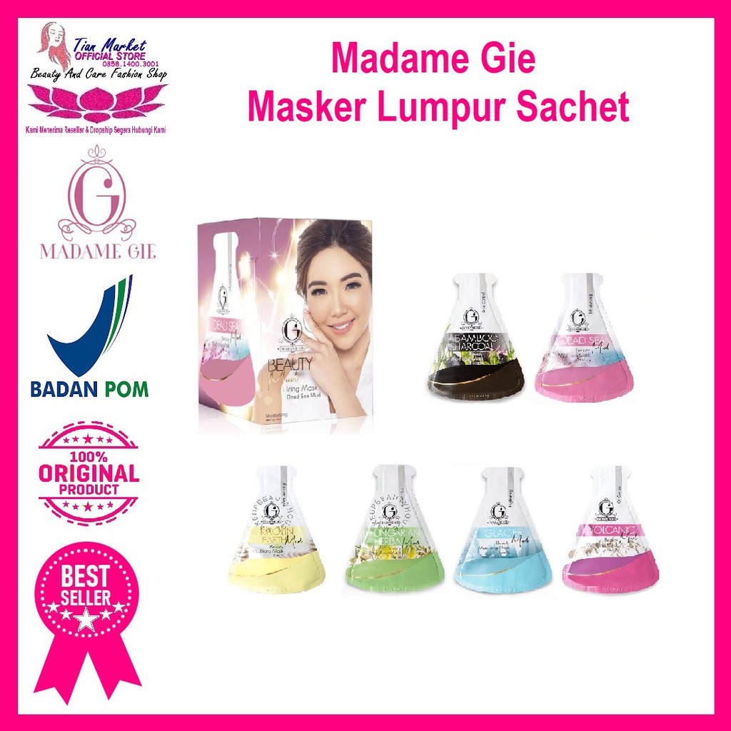 Madame Gie Beauty Mud Icing Mask Skin Care Masker Wajah Halal Bpom