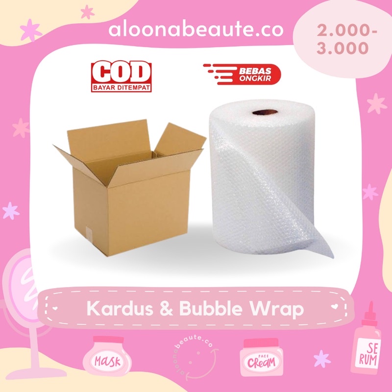 

‼️TAMBAHAN BUBBLE WRAP & KARDUS ‼️Untuk paket lebih aman silahkan order Bubblewrap atau Kardus