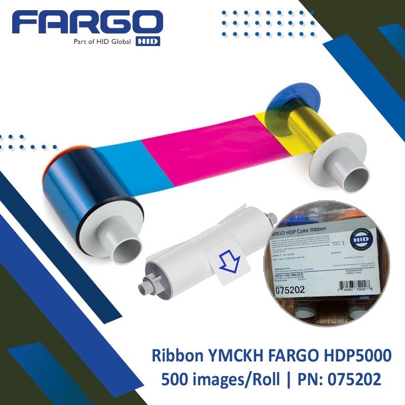 Ribbon Colour Tinta Pn 075202 Fargo Hdp 5000ektp