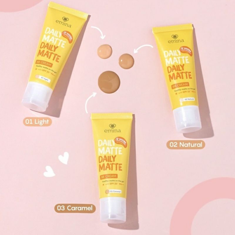 Emina Daily Matte Series BB Cream/Loose Powder/Compact Powder