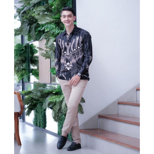 Batik Official - Set Couple Nagita setelan kebaya brokat polos kemeja batik lengan panjang baju wisuda kondangan 2025 kebaya terbaru