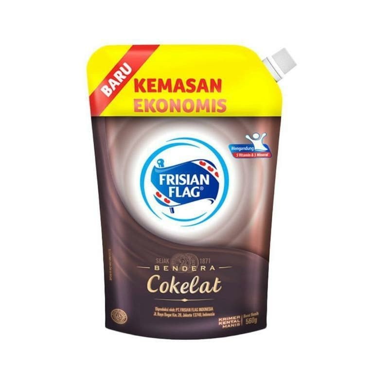 

susu kental bendera frisian flag coklat chocolate refil 545