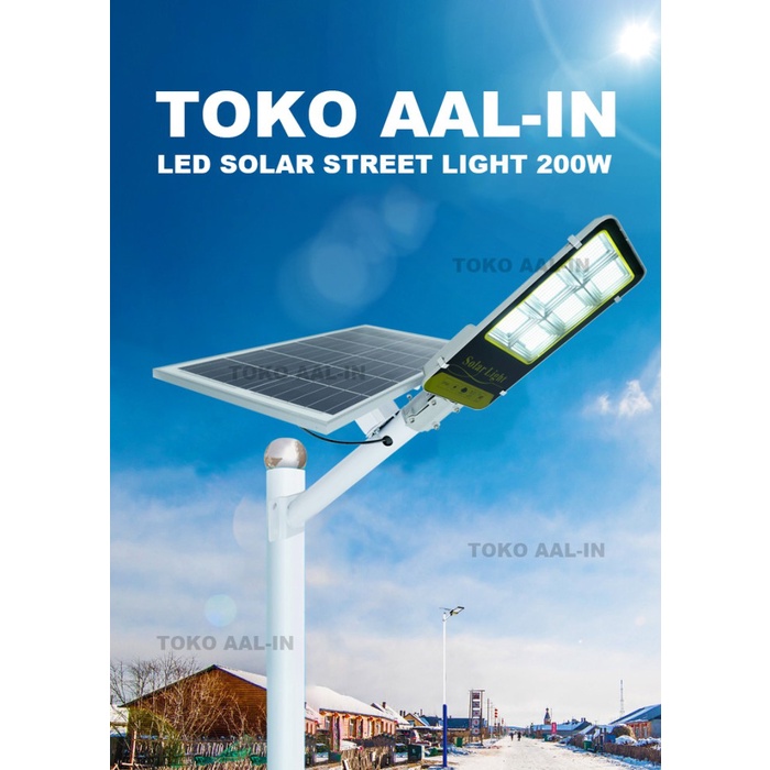 Lampu Jalan Solar 200Wat/ Tenaga Surya Led Solar Panel+Remot