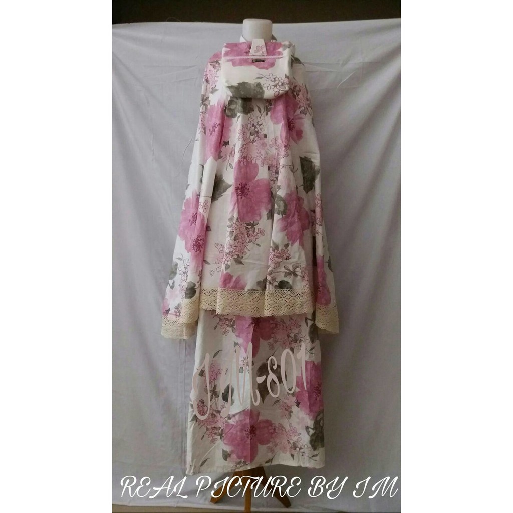 Mukena katun jepang renda hot sale Mukena katun jepang renda hot sale