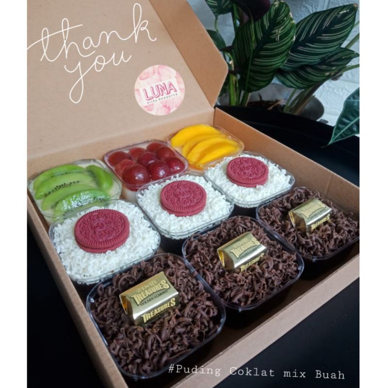 

HAMPERS PUDING BUAH mix Cappucino & COKLAT ( isi 9 cup )