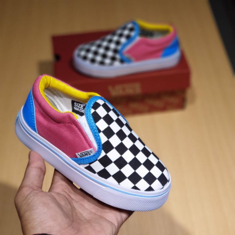 SEPATU ANAK VANS  SLIP ON CHEKERBOARD PREMIUM HIGH QUALITY SEPATU SLOP ANAK