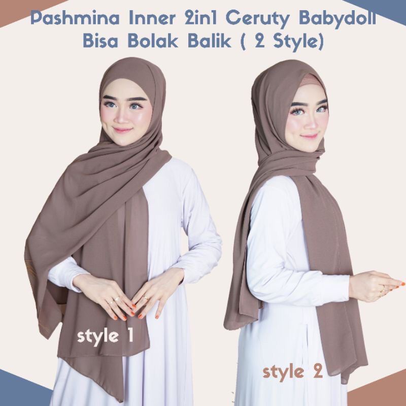 PASMINA 2 in 1 INNER/ PASHMINA + INER/ PASHMINA