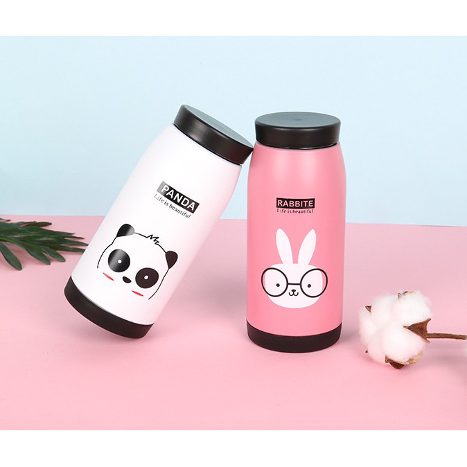 New Termos Lucu Thermos Animal Karakter Kartun Stainless Steel - Pink Kelinci