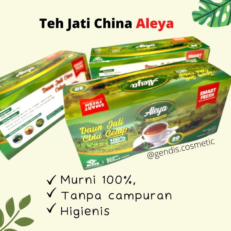 Teh Daun cina Aleya Pelangisng Alami BPOM