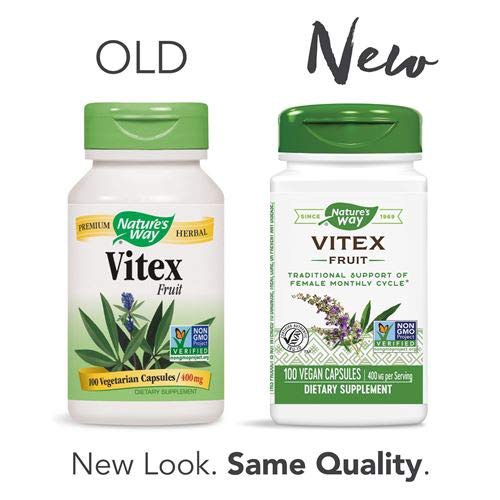 Natures Way Vitex Fruit 400 mg 100 Veggie Caps ORI USA Nature Way Vitex