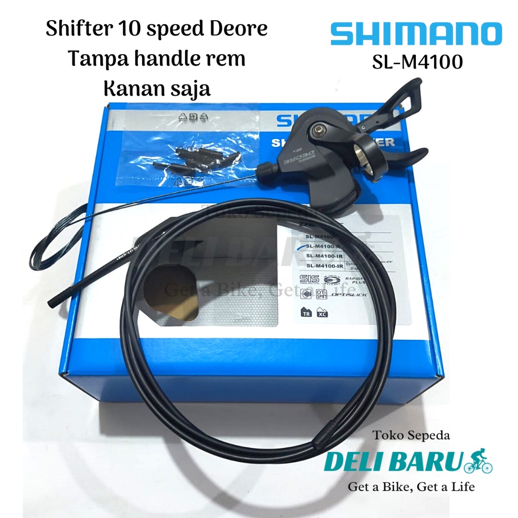 Shimano Shifter 10 speed Deore M4100 kanan saja tanpa handle sepeda lipat MTB