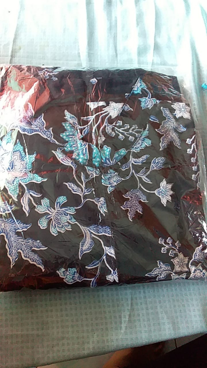 Batikmurahsekali Batik Couple Keluarga Motif Cibulan Biru