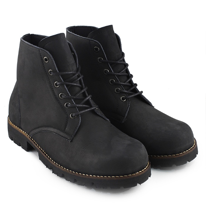 Sauqi Footwear - NEW Gantleman Sepatu Boots Safety Pria Kulit Asli Coklat