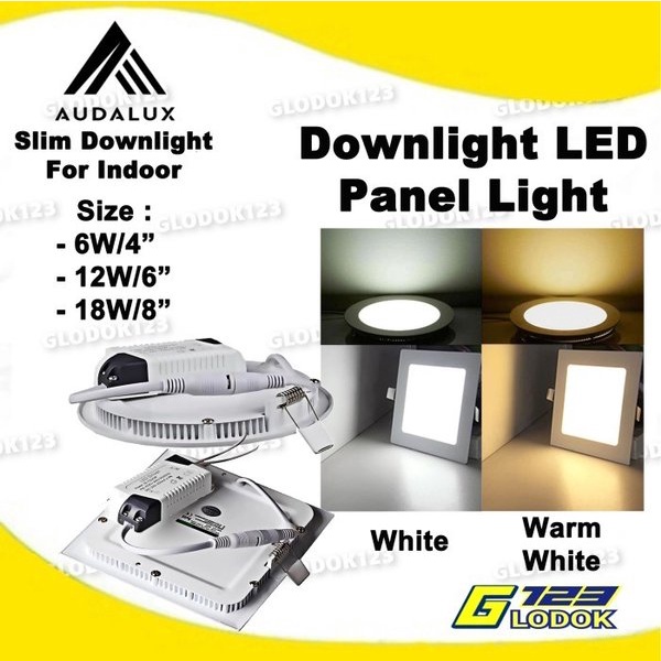 Lampu Downlight 6W 12W Lampu LED Panel Light Indoor Audalux