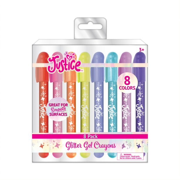

[GRATIS ONGKIR] Justice Girls 8 Pack Glitter Gel Crayons Multi - Alat Tulis Anak TERJAMIN