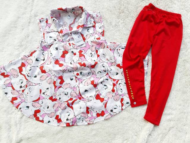 Bisa COD Setelan Dress Umbrella (baju+legging)