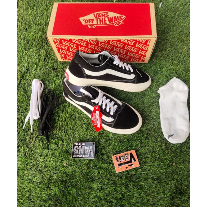 SEPATU PRIA VANSS OLDSKOOL BLACK WHITE OG WAFLE DT BNIB MADE IN CHINA PREMIUM IMPORT SEPATU WANITA SEPATU SNEAKERS