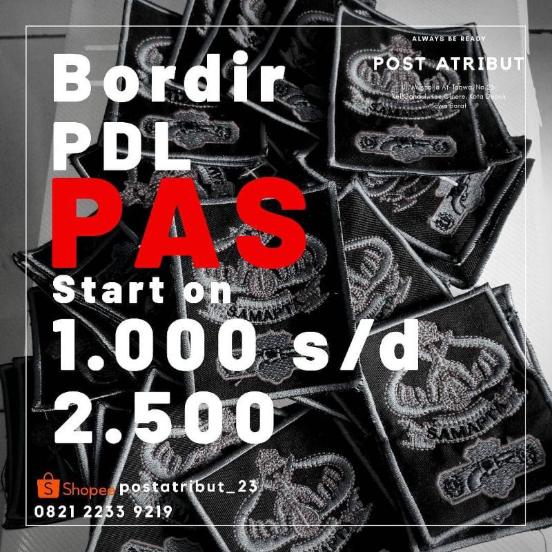 Bordir Standar PDL LAPAS / Atribut Lapas / Atribut PDL LAPAS / Atribut KUMHAM