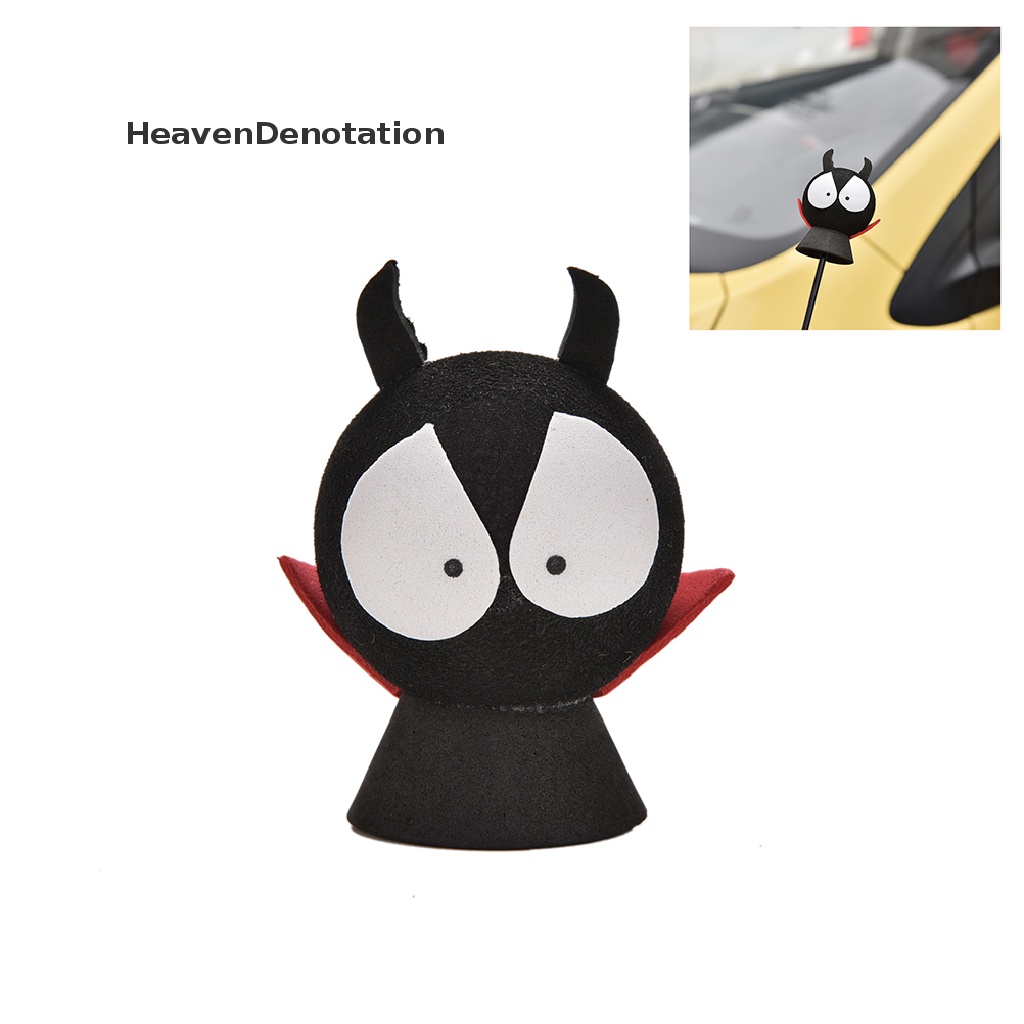 [HeavenDenotation] 1 Pcs Red Shirt Devil Antenna Topper Eva Decorative Car Topper Balls Black