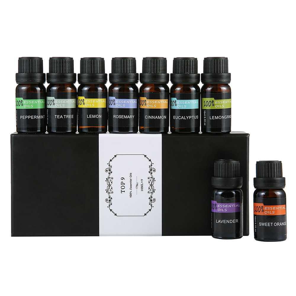 Eighteen Pure Essential Oils Minyak Aromatherapy 10ml 9PCS - TOP9 ( Mughnii )