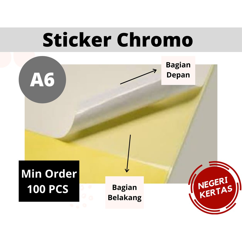 

Kertas sticker Chromo Glossy Lintec A6 (500 lembar)