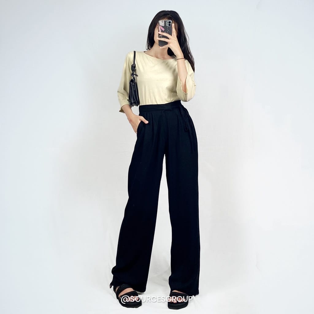 BEFAST - ZEC OOTD Wanita Celana YUKO / Oliver Pant Kulot RAYON DIAMOND / Celana Panjang Terbaru / Celana Kulot Trendy / Kulot Terlaris / OOTD Wanita Ala Korean Style / Celana Panjang Casual / Fashion Wanita Kerja