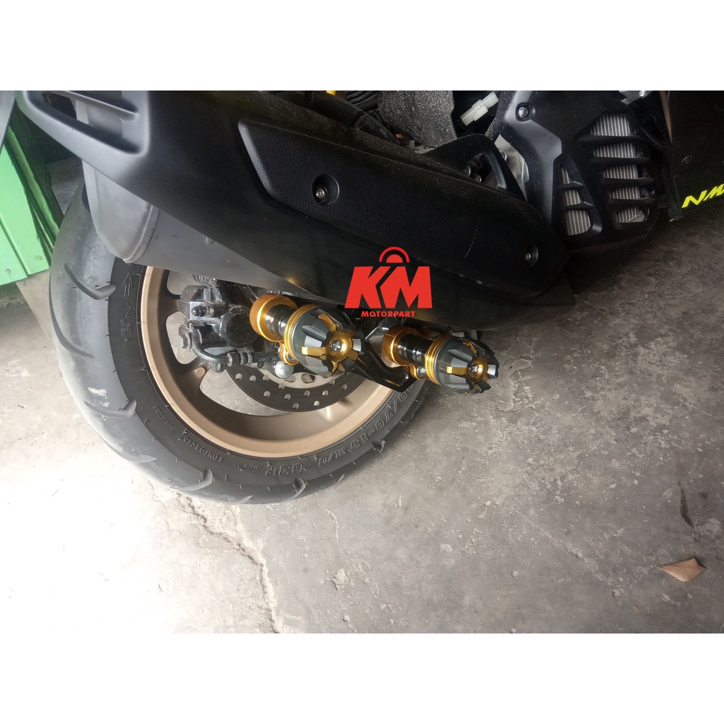 Slider Jalu Pelindung Knalpot Nmax Aerox Lexi PCX - N Max Gold Merah