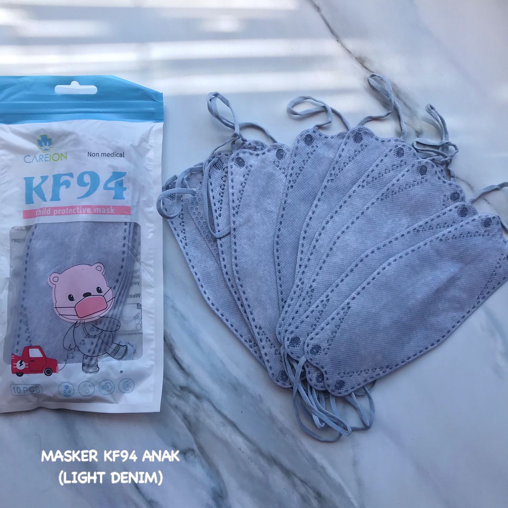 MASKER KF94 ANAK POLOS MIX WARNA CEWEK COWOK HITAM PUTIH ISI 5PCS 10PCS 20PCS