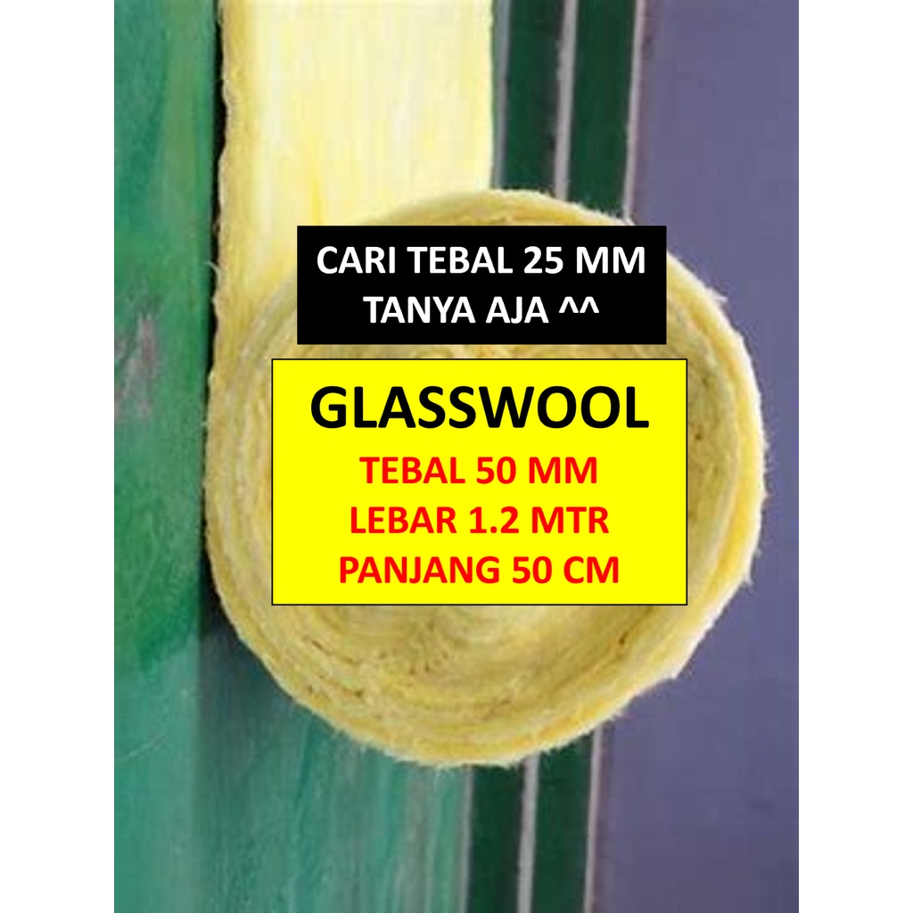 Glasswool Tebal 50mm - 50cmx12O cm - Peredam Knalpot Speaker