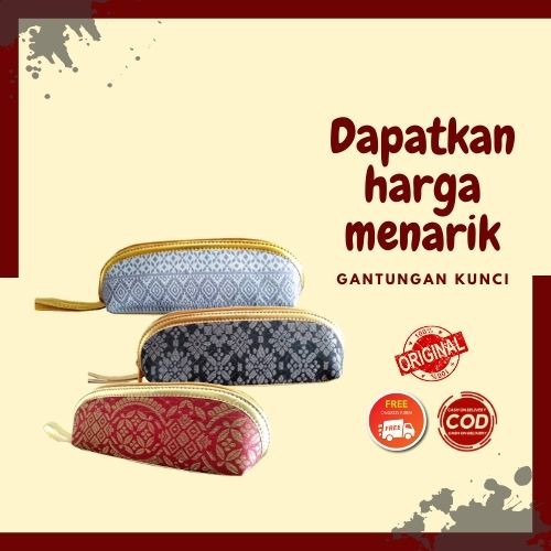 

Tempat Pensil Songket Ekslusif Khas Palembang Berbagai Macam Warna & Motif