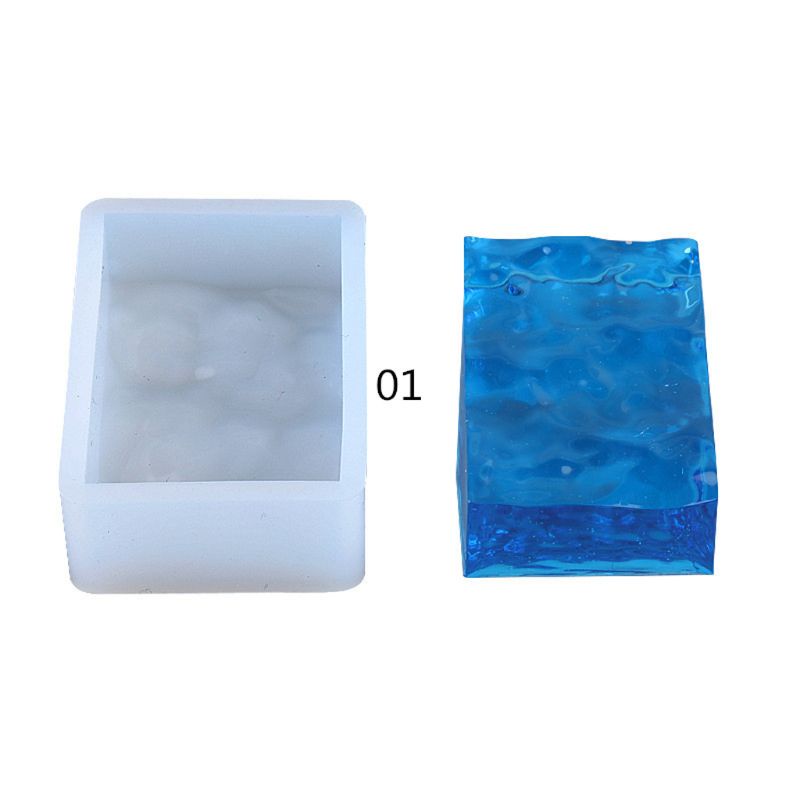 SIY  6Pcs Sea Wave Style Resin Molds Epoxy Resin Water Ripple Pendant Silicone Molds Resin Casting Molds Jewelry Making Tools