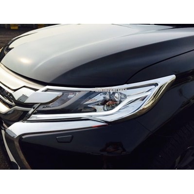 Garnish Lampu Depan Chrome Series Pajero 2016