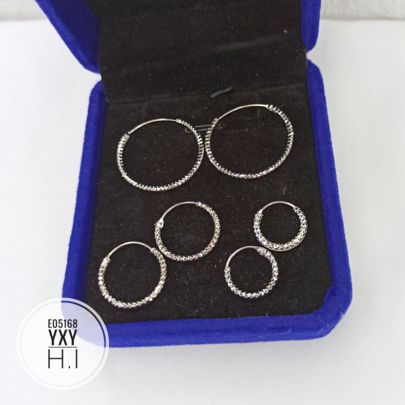 Anting Xuping Fashion Rhodium Gipsy Motif Silver E05168