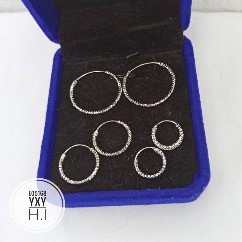 Anting Xuping Fashion Rhodium Gipsy Motif Silver E05168