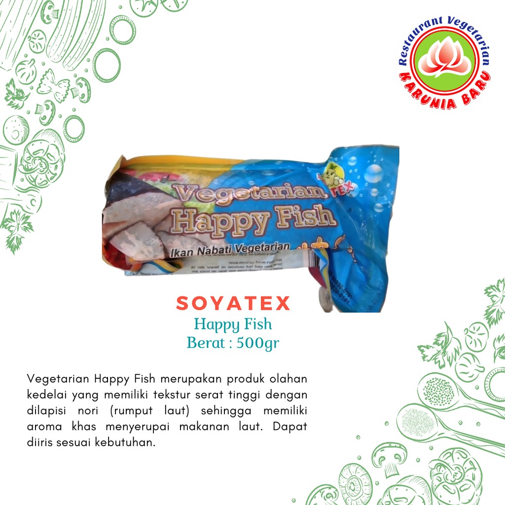 

SOYATEX Happy Fish/Daging Ikan Vegetarian 450gr