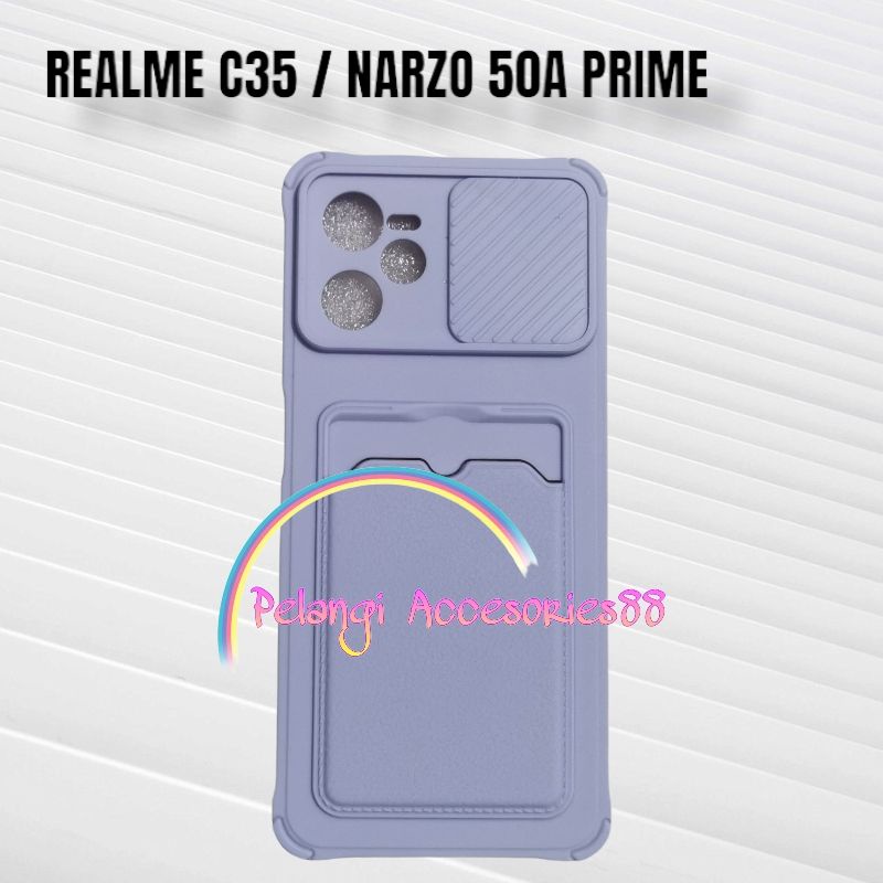 CASE REALME C35 / NARZO 50A PRIME CASE SOFTCASE SLEDING WARNA WARNI SLOT CARD