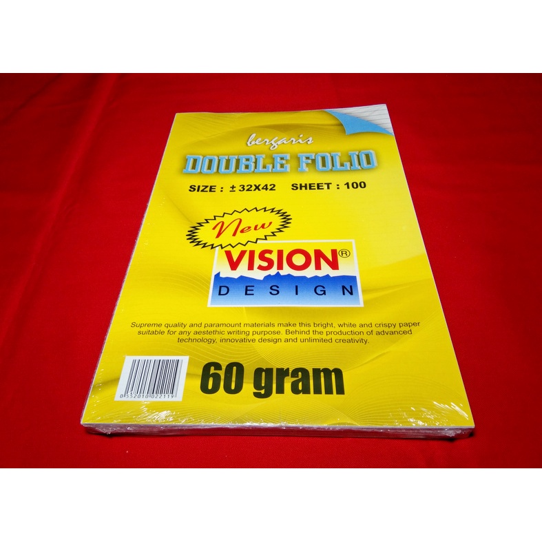 

New Vision Kertas Bergaris D/F 100 lbr ( 1 Pack - 100 Lembar )