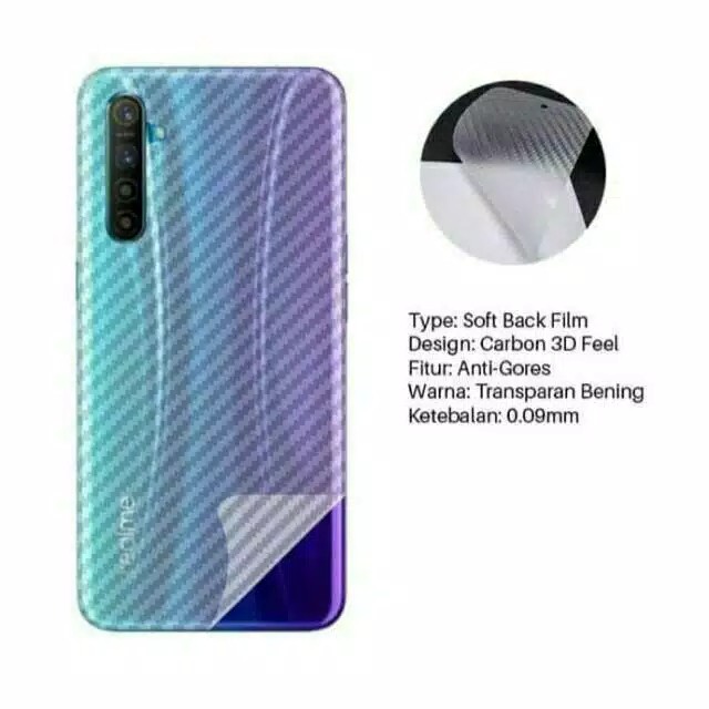 GARSKIN  REDMI NOTE 9/9 PRO /8 /8 PRO /9 PROMAX/9S BACK SKIN CARBON ANTI GORES