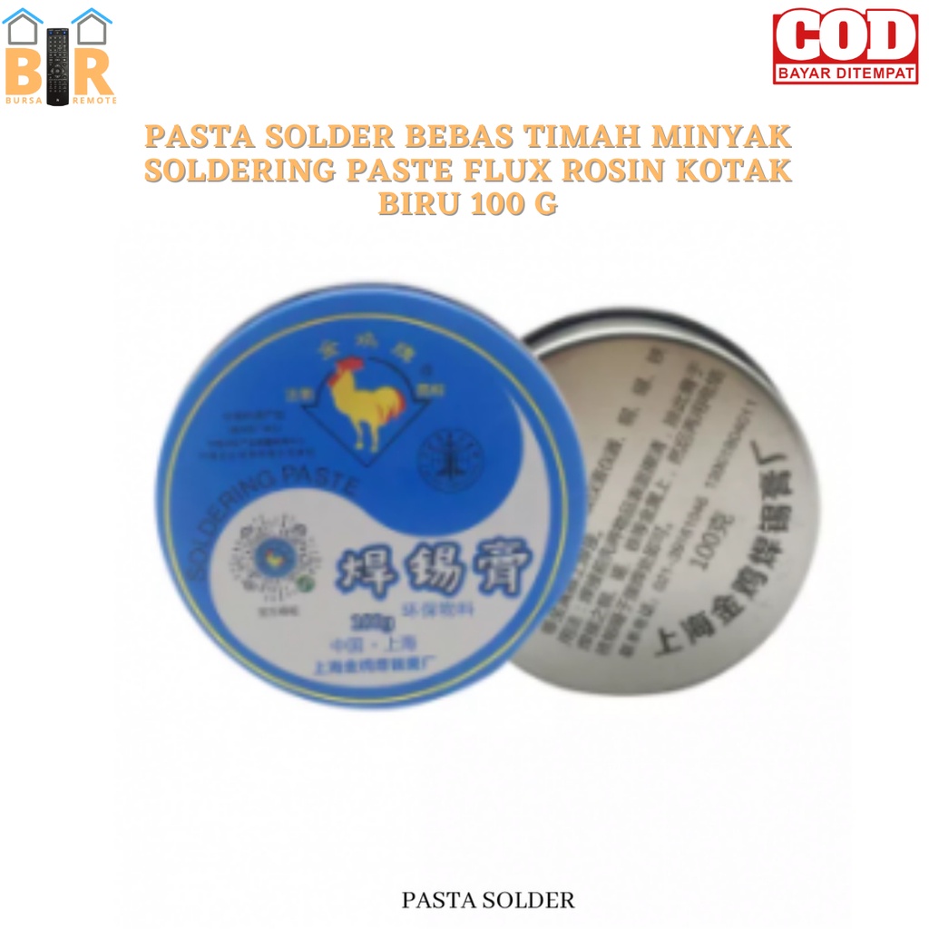 Pasta Solder BEBAS TIMAH MINYAK SOLDERING PASTE FLUX ROSIN KOTAK BIRU 100G