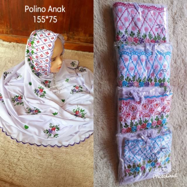 Mukena Bordir Terusan anak