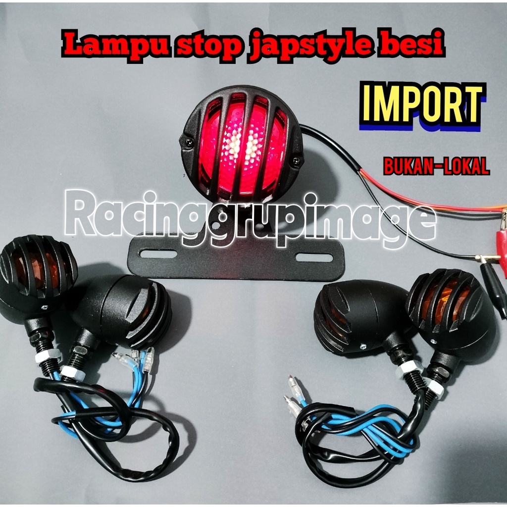 Paket Lampu Grill Stoplamp Sein Tralis Lampu Stop Reteng Japstyle CB Custom