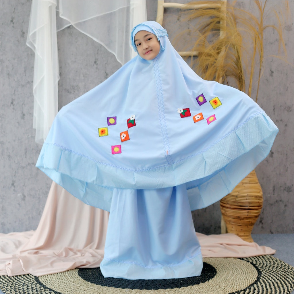 Mukena Anak Tas Sajadah Salur bahan Katun Micro Super-5